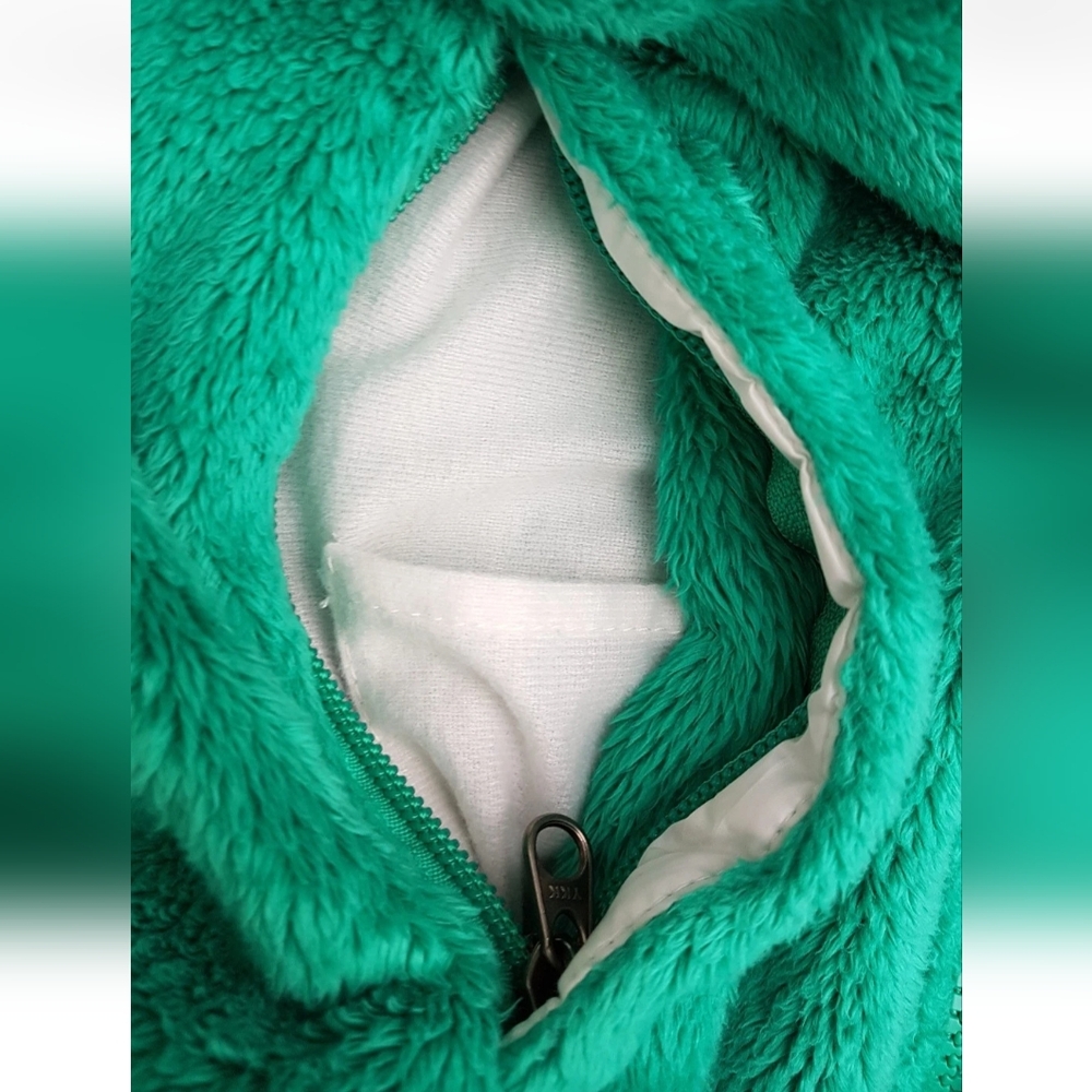 THE NORTH FACE Osito 1 Fleece Full Zip Jacket OSCAR GREEN Women Sz Small - Picture 8 of 11